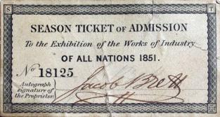 Exhibition Ticket 1851